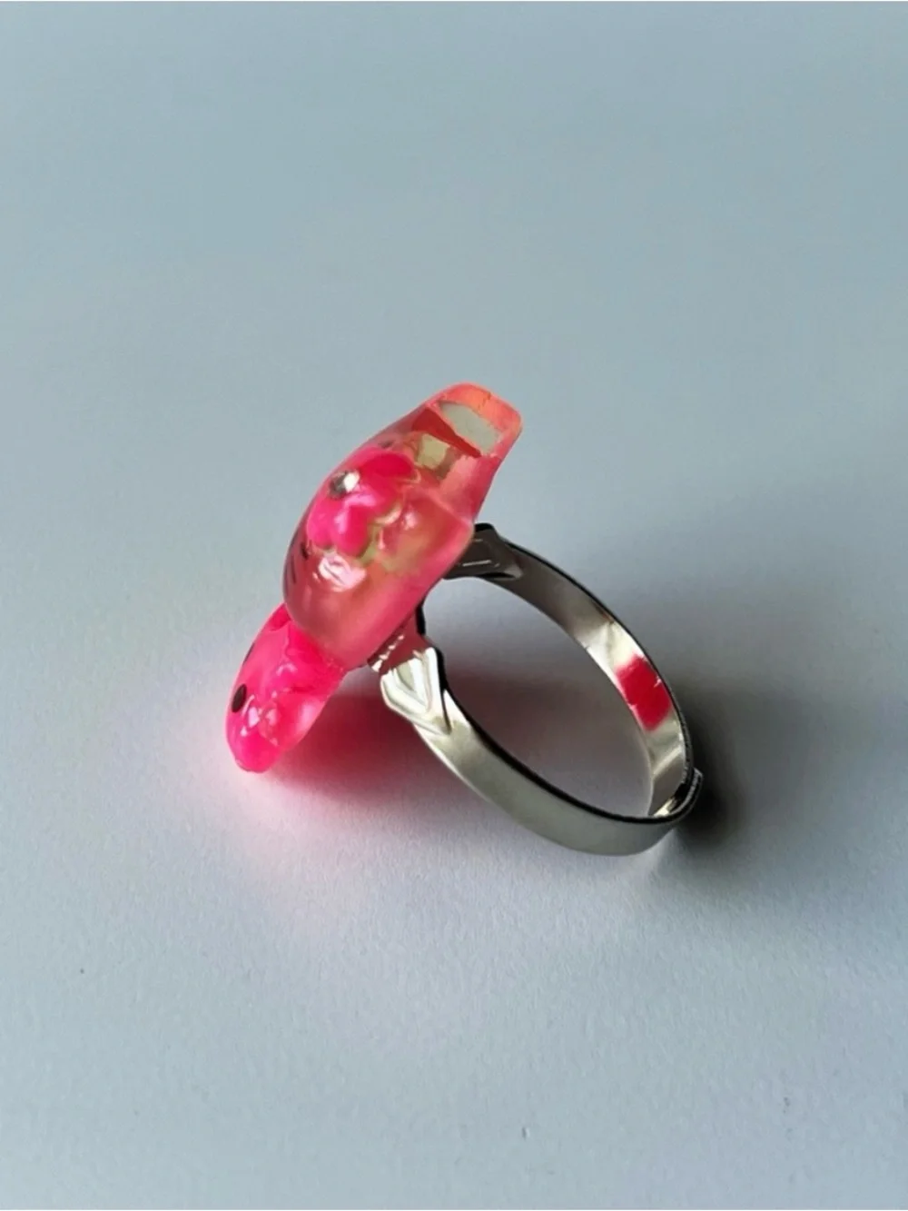 Cute Pink Hello Kitty Resin Ring
